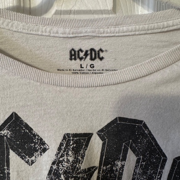 AC/DC Graphic Tee and Flannel Upcycled Shirt - Size Small to 2XL - Picture 3 of 4